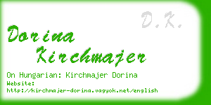 dorina kirchmajer business card